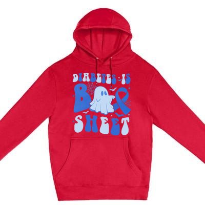 Diabetes Is Boo Sheet Halloween ghost Diabetes awareness Premium Pullover Hoodie