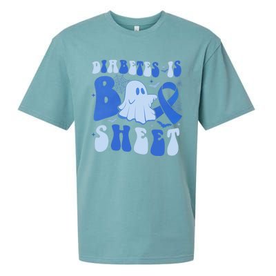 Diabetes Is Boo Sheet Halloween ghost Diabetes awareness Sueded Cloud Jersey T-Shirt