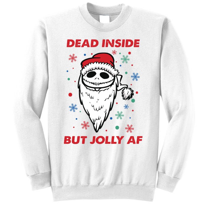 Dead Inside But Jolly Af Christmas Holiday Xmas Jack Sweatshirt