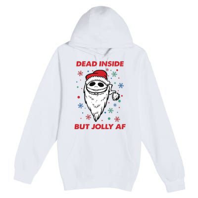 Dead Inside But Jolly Af Christmas Holiday Xmas Jack Premium Pullover Hoodie