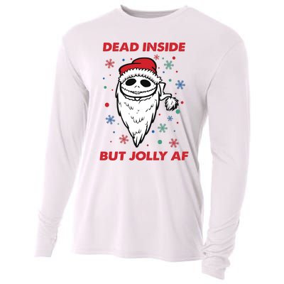 Dead Inside But Jolly Af Christmas Holiday Xmas Jack Cooling Performance Long Sleeve Crew