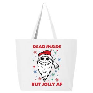 Dead Inside But Jolly Af Christmas Holiday Xmas Jack 25L Jumbo Tote