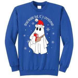 Dead Inside But ItS Christmas Retro Boojee Funny Ghost Gift Sweatshirt