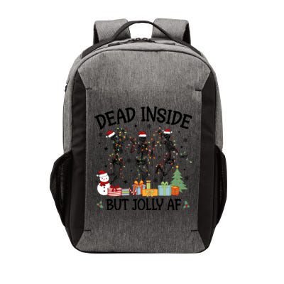 Dead Inside But Jolly Af Dancing Skeleton Graphic Christmas Gift Vector Backpack