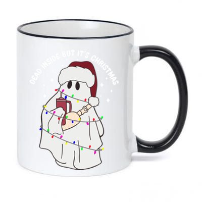 Dead Inside But It’S Christmas Boojee Ghost Stanley Tumbler Gift 11oz Black Color Changing Mug