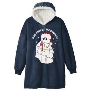 Dead Inside But It’S Christmas Boojee Ghost Stanley Tumbler Gift Hooded Wearable Blanket