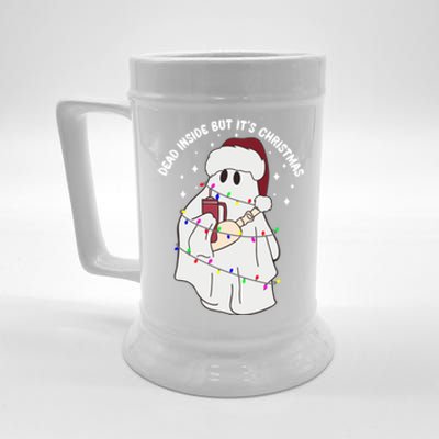 Dead Inside But It’S Christmas Boojee Ghost Stanley Tumbler Gift Beer Stein