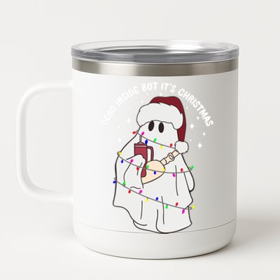 Dead Inside But It’S Christmas Boojee Ghost Stanley Tumbler Gift 12 oz Stainless Steel Tumbler Cup