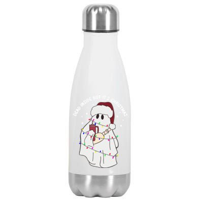 Dead Inside But It’S Christmas Boojee Ghost Stanley Tumbler Gift Stainless Steel Insulated Water Bottle