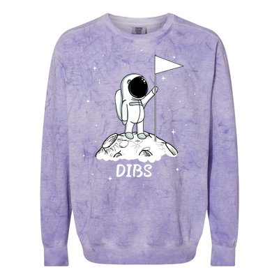 Dibs Flag On Moon Astronaut Colorblast Crewneck Sweatshirt