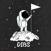 Dibs Flag On Moon Astronaut 7 Panel Mesh Trucker Snapback Hat