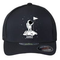 Dibs Flag On Moon Astronaut Flexfit Unipanel Trucker Cap