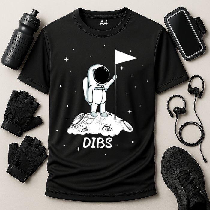Dibs Flag On Moon Astronaut Performance Shirt