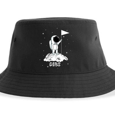 Dibs Flag On Moon Astronaut Sustainable Bucket Hat