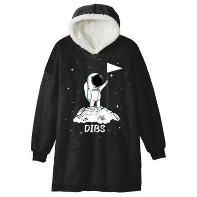 Dibs Flag On Moon Astronaut Hooded Wearable Blanket