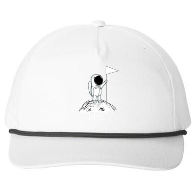 Dibs Flag On Moon Astronaut Snapback Five-Panel Rope Hat