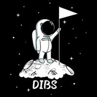 Dibs Flag On Moon Astronaut 7-Panel Snapback Hat