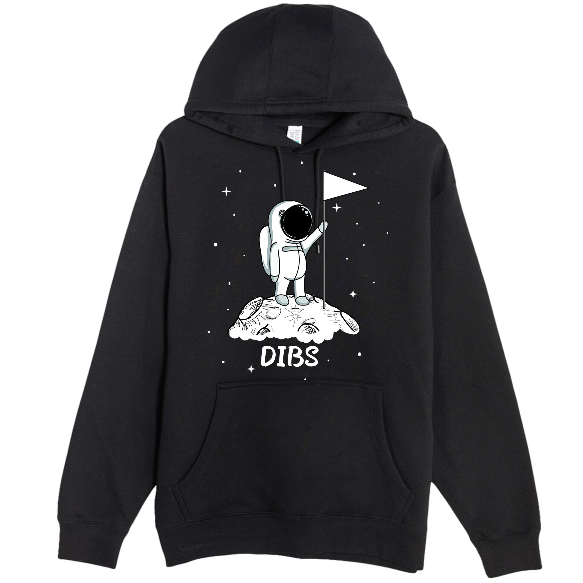 Dibs Flag On Moon Astronaut Premium Pullover Hoodie
