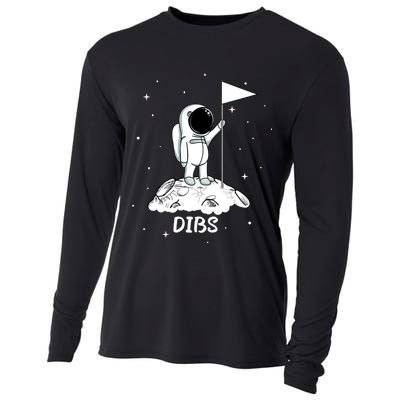Dibs Flag On Moon Astronaut Cooling Performance Long Sleeve Crew