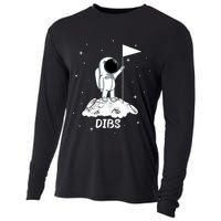 Dibs Flag On Moon Astronaut Cooling Performance Long Sleeve Crew