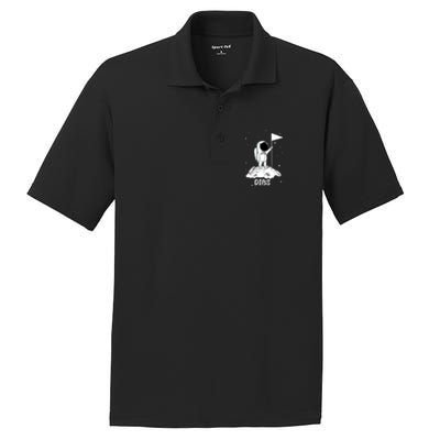 Dibs Flag On Moon Astronaut PosiCharge RacerMesh Polo