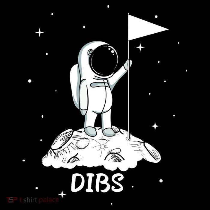 Dibs Flag On Moon Astronaut Toddler Fine Jersey T-Shirt