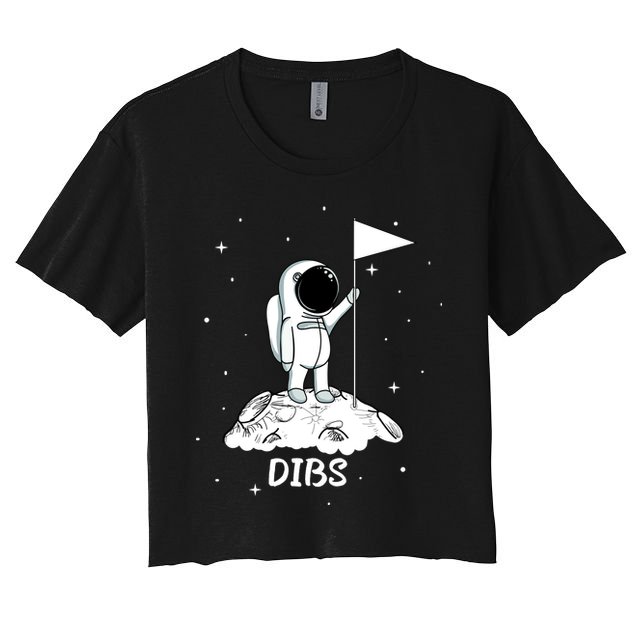 Dibs Flag On Moon Astronaut Crop Top