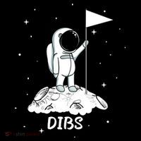 Dibs Flag On Moon Astronaut Cropped Pullover Crew