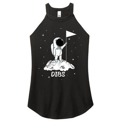 Dibs Flag On Moon Astronaut Women's Perfect Tri Rocker Tank