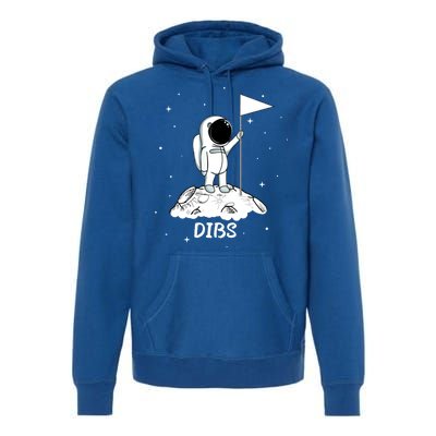 Dibs Flag On Moon Astronaut Premium Hoodie