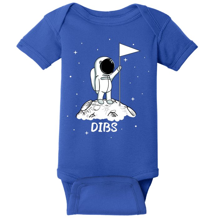 Dibs Flag On Moon Astronaut Baby Bodysuit