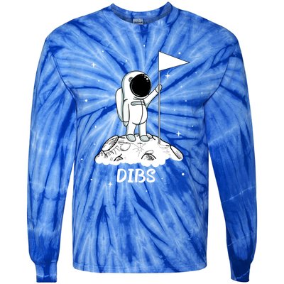 Dibs Flag On Moon Astronaut Tie-Dye Long Sleeve Shirt
