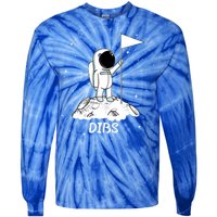 Dibs Flag On Moon Astronaut Tie-Dye Long Sleeve Shirt