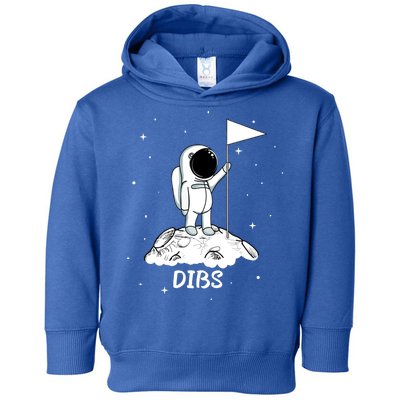 Dibs Flag On Moon Astronaut Toddler Hoodie