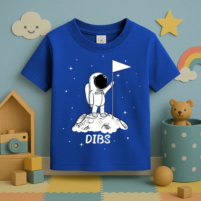 Dibs Flag On Moon Astronaut Toddler T-Shirt