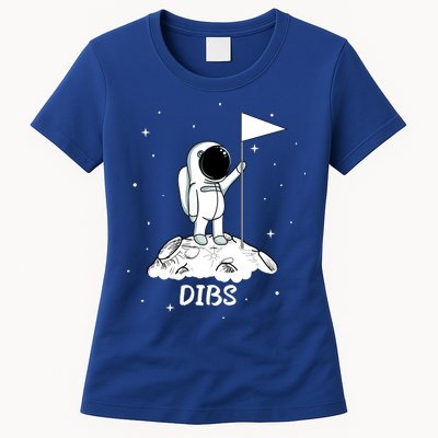 Dibs Flag On Moon Astronaut Womens T-Shirt
