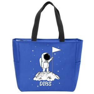 Dibs Flag On Moon Astronaut Zip Tote Bag