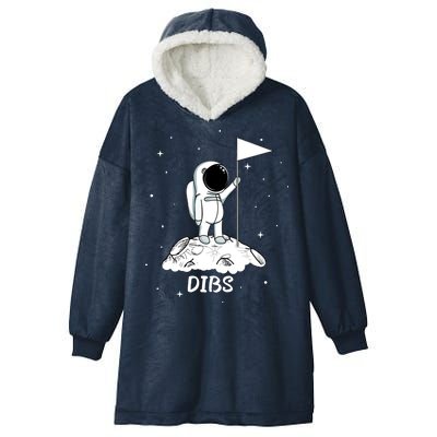 Dibs Flag On Moon Astronaut Hooded Wearable Blanket