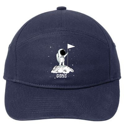 Dibs Flag On Moon Astronaut 7-Panel Snapback Hat