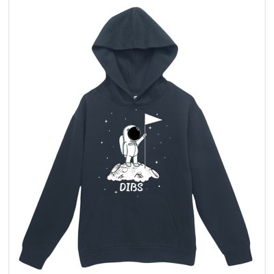 Dibs Flag On Moon Astronaut Urban Pullover Hoodie