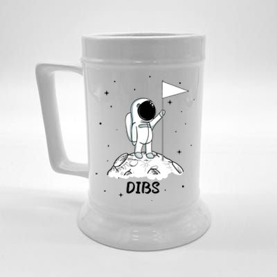 Dibs Flag On Moon Astronaut Beer Stein