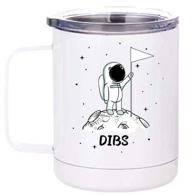 Dibs Flag On Moon Astronaut 12 oz Stainless Steel Tumbler Cup