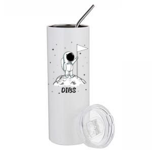 Dibs Flag On Moon Astronaut Stainless Steel Tumbler