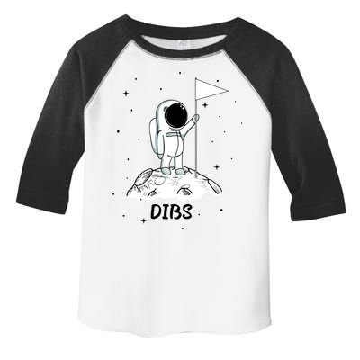 Dibs Flag On Moon Astronaut Toddler Fine Jersey T-Shirt