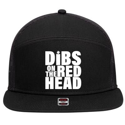 Dibs On The Redhead 7 Panel Mesh Trucker Snapback Hat