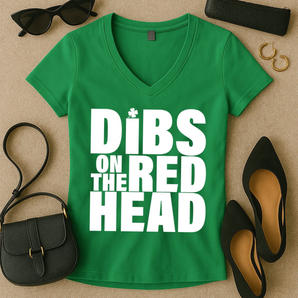 Dibs On The Redhead Women's V-Neck T-Shirt