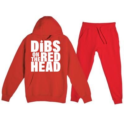 Dibs On The Redhead Premium Hooded Sweatsuit Set