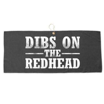 Dibs On The Redhead St. Patrick's Day Large Microfiber Waffle Golf Towel