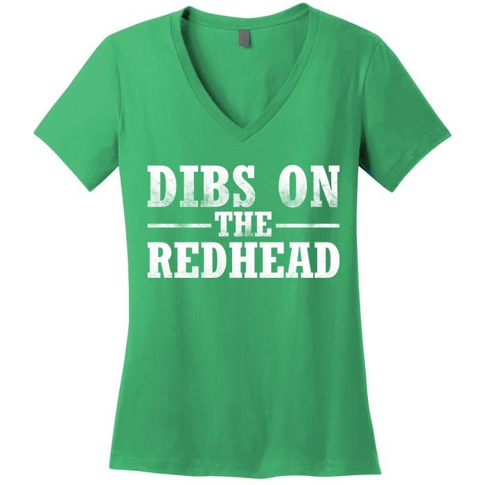 Dibs On The Redhead St. Patrick's Day Women's V-Neck T-Shirt