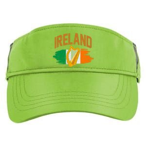 Distressed Ireland Coat Of Arms Harp Flag Adult Drive Performance Visor